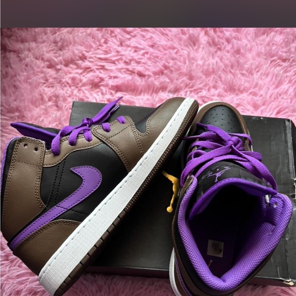 Jordan Other - Jordan High-Top Sneakers in Purple and Brown